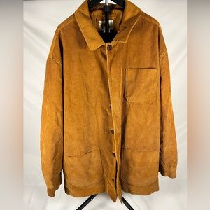 True Nation 3XLT Tall Corduroy Workwear Jacket Brown Button Coat